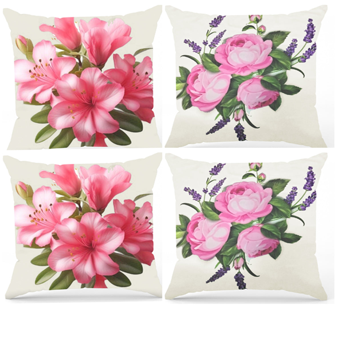 Pack of 4 pack velvet decorative print cushion ( multi )