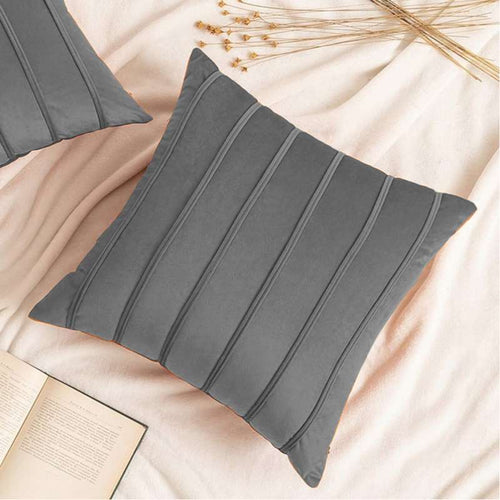 Pack of 2pack velvet decorative cushion ( Grey )