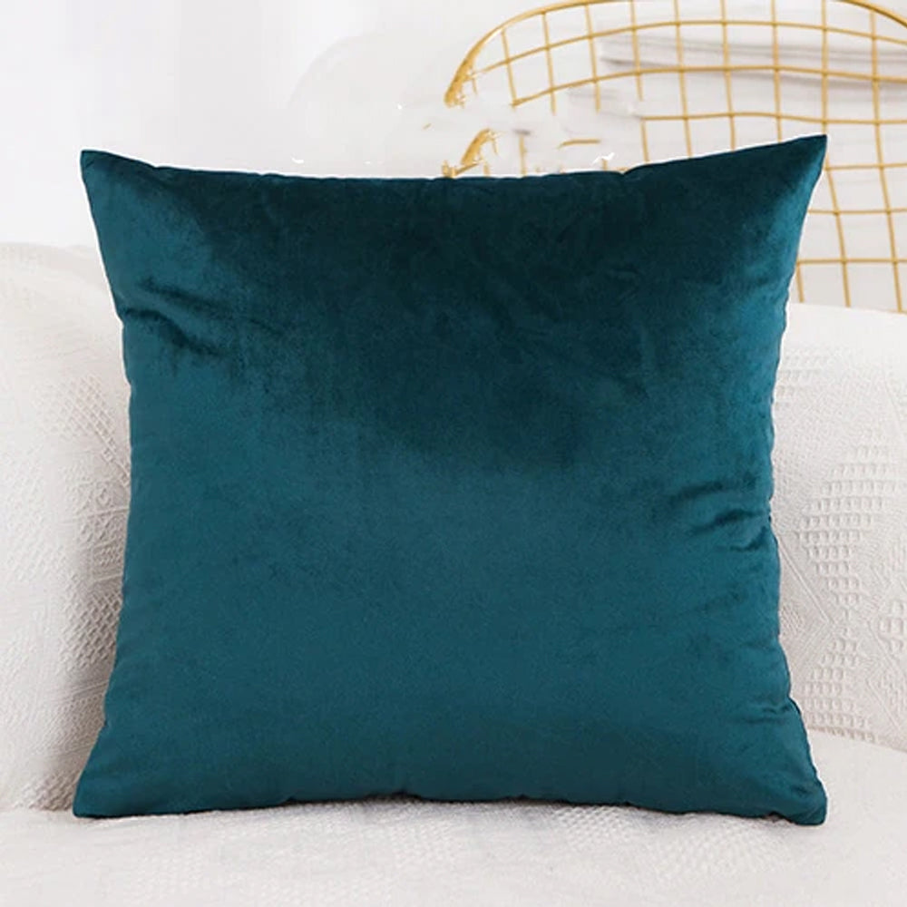 Pack of 2 velvet decorative plain cushion ( Tail )