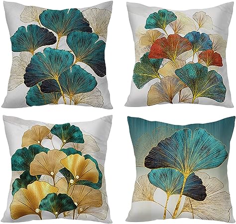 Pack of 4 pack velvet print cushion ( multi )