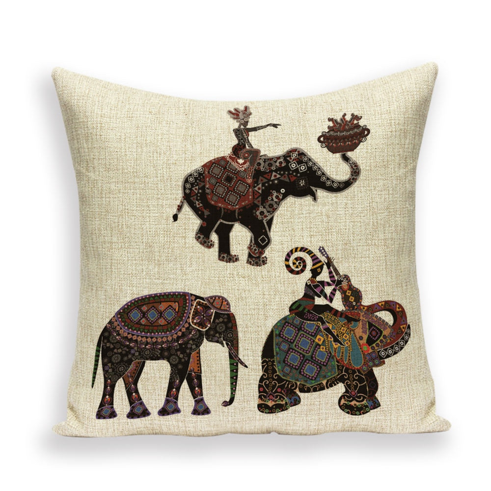 Pack of 2 pack velvet decorative print cushion ( multi )