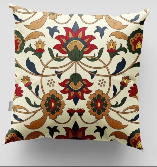 Pack of 2 pack velvet decorative print cushion ( multi )