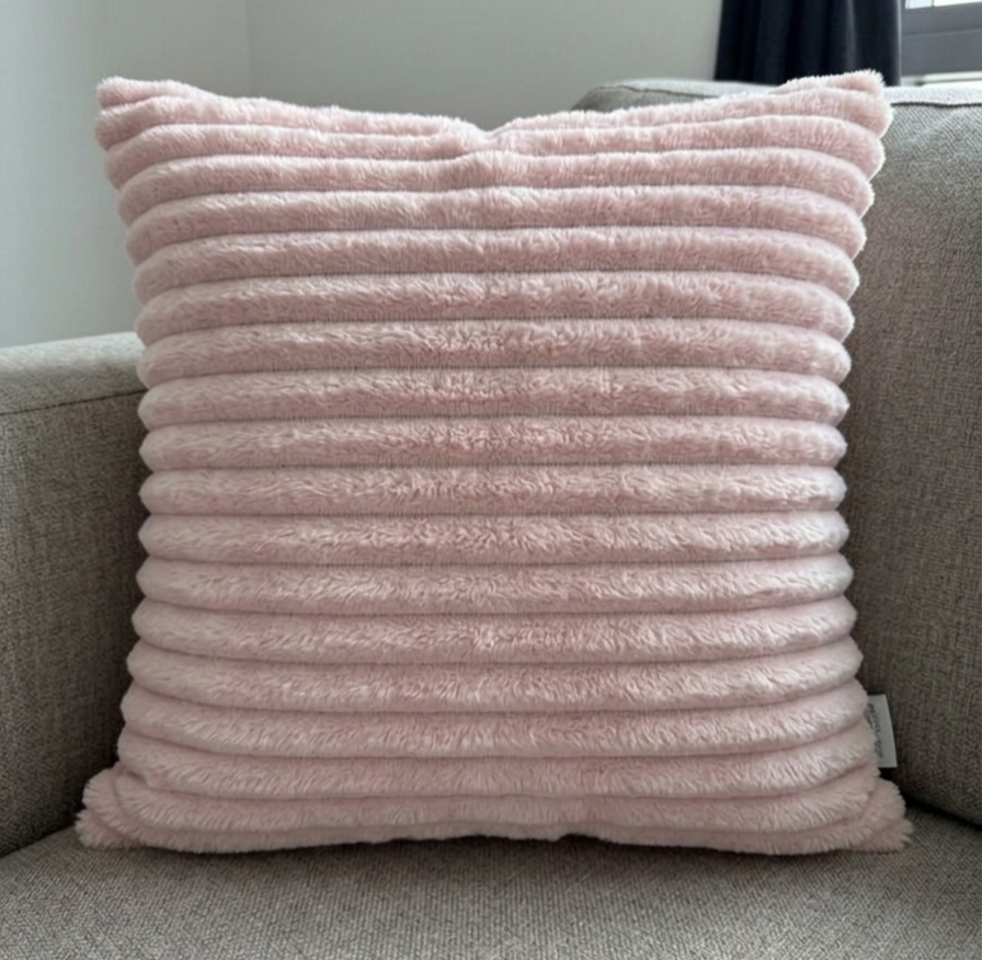 Pack of 2 pack lining frill decorative cushion ( pink )