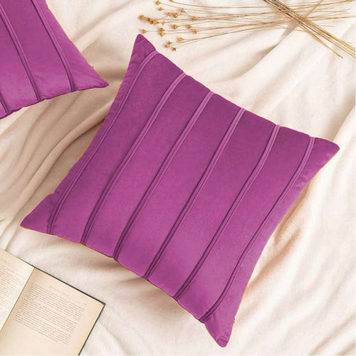 Pack of 2pack velvet decorative cushion  ( Purple )