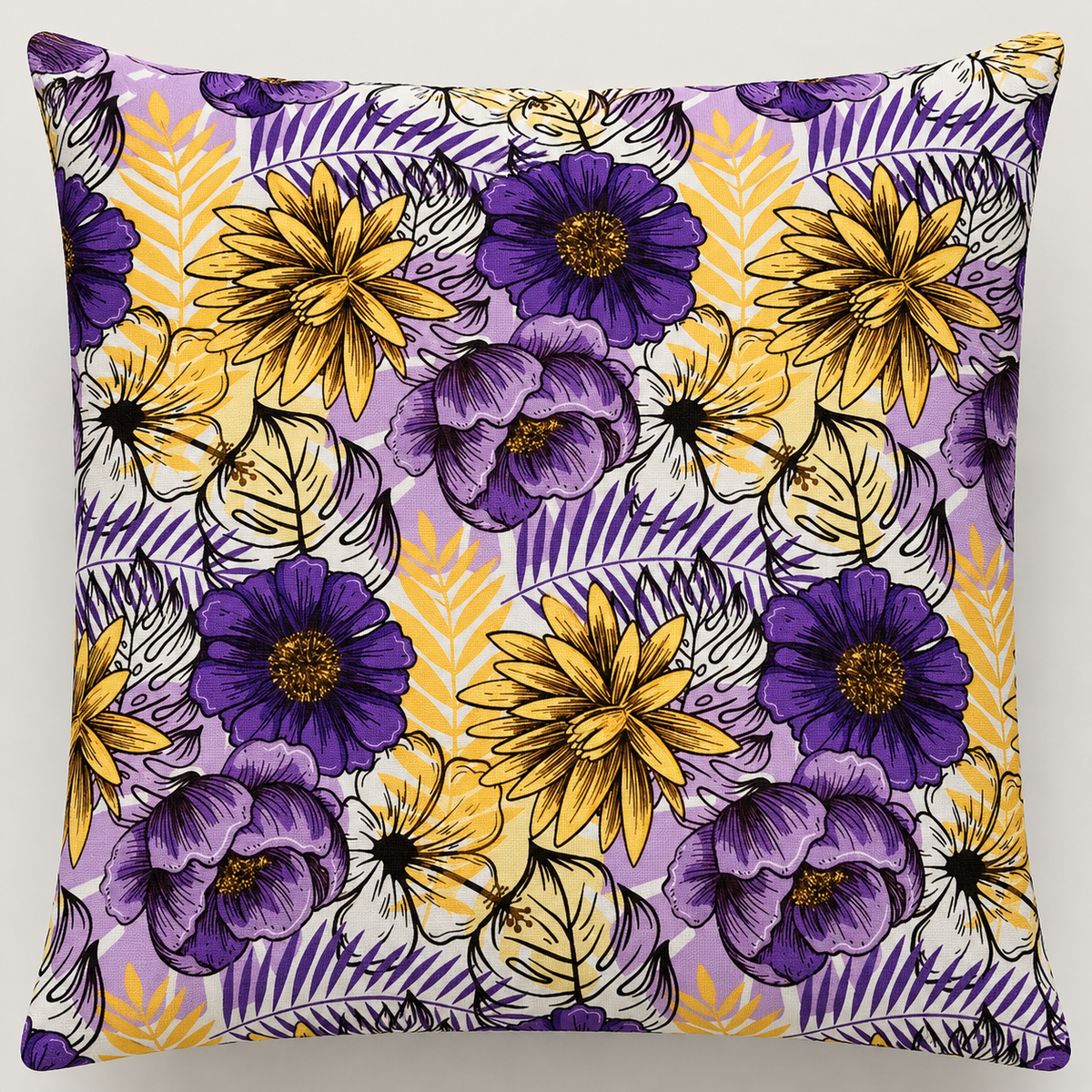 Pack of 2 pack velvet decorative print cushion  ( multi )
