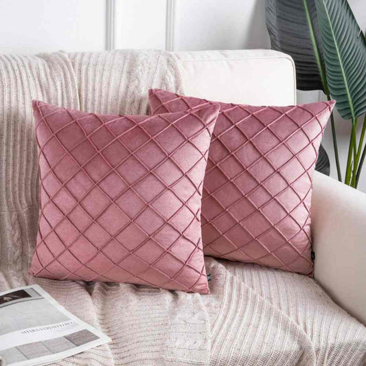 Pack of 2pack velvet decorative cushion (PEACH)