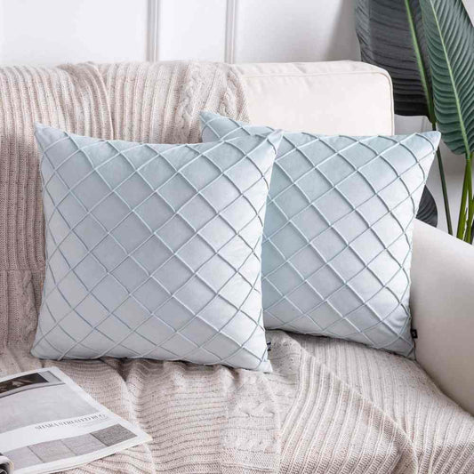 Pack of 2pack velvet decorative cushion ( L- green )