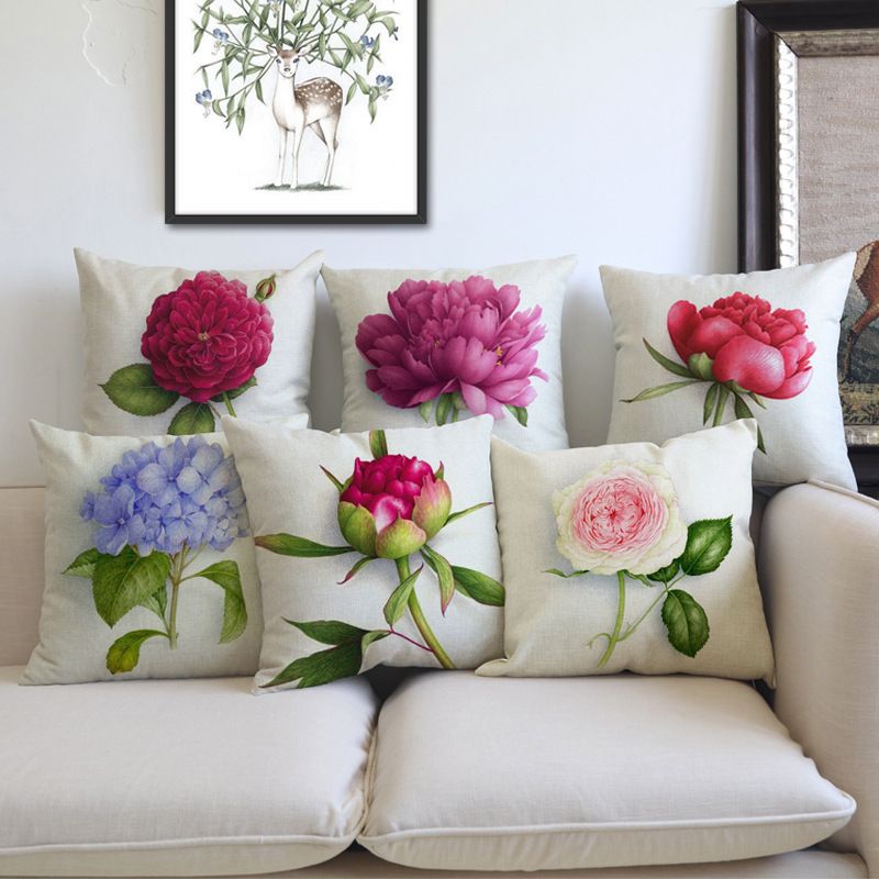 Pack of 6 pack velvet decorative print cushion ( multi )