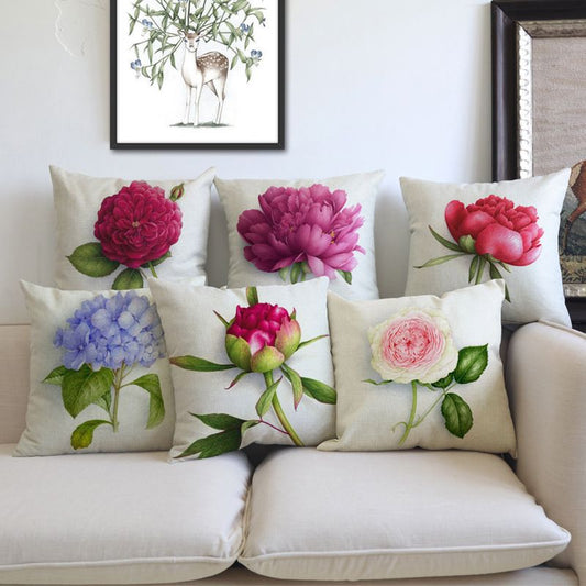 Pack of 6 pack velvet decorative print cushion ( multi )
